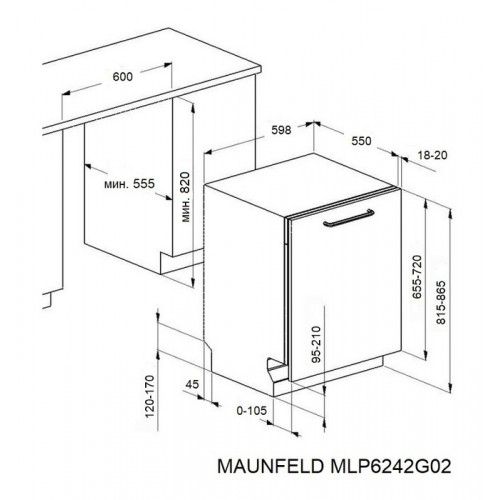 Посудомоечная машина Maunfeld MLP6242G02