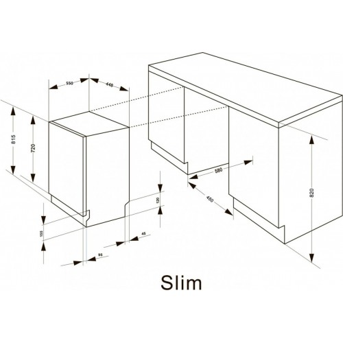 Посудомоечная машина Meferi MDW4562 LIGHT