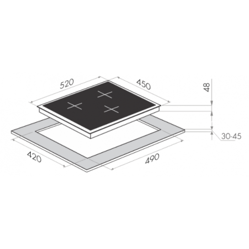 Варочная панель Maunfeld MVI45.3HZ.3BT WH