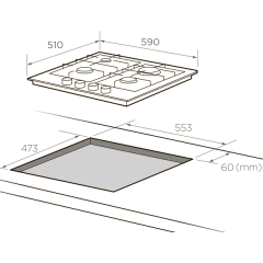Варочная панель Midea MG685TGW