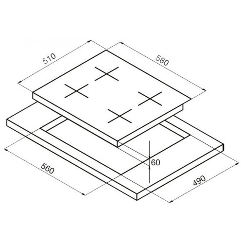 Варочная панель Korting HIB 6409 BS