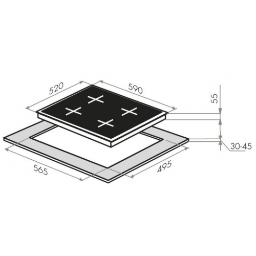 Варочная панель Maunfeld EVI 594-FL2-BK