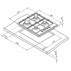 Варочная панель Darina 1T1 BGM341 12 X