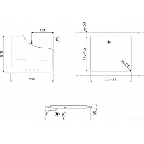 Варочная панель Smeg SI764AOM