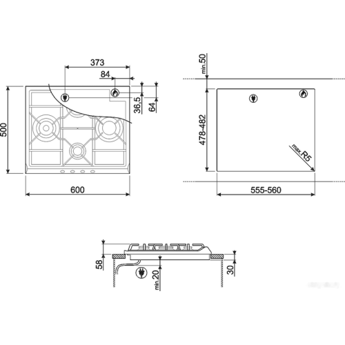 Варочная панель Smeg SR264AV2