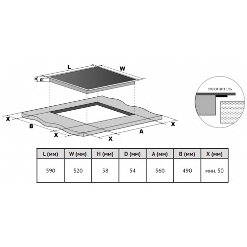Варочная панель Korting HI 64540 B