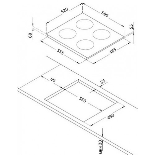 Варочная панель Korting HIB 64750 B Smart