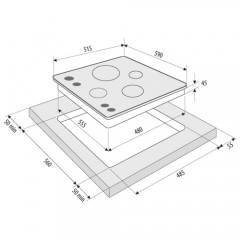 Варочная панель Krona PARTITA 60 AN