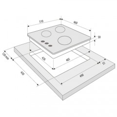 Варочная панель Krona FIERO 45 WH