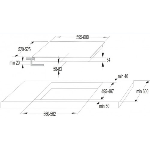 Варочная панель Korting HI 64042 BW
