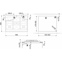 Варочная панель Smeg SR775BS1