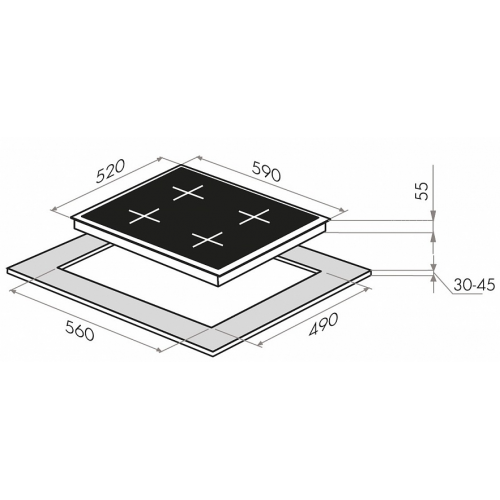 Варочная панель Maunfeld EVSI594BK