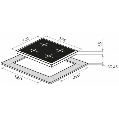 Варочная панель Maunfeld EVSI594FL2SBK