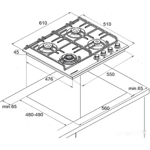 Варочная панель Kuppersberg FS 65 ANT