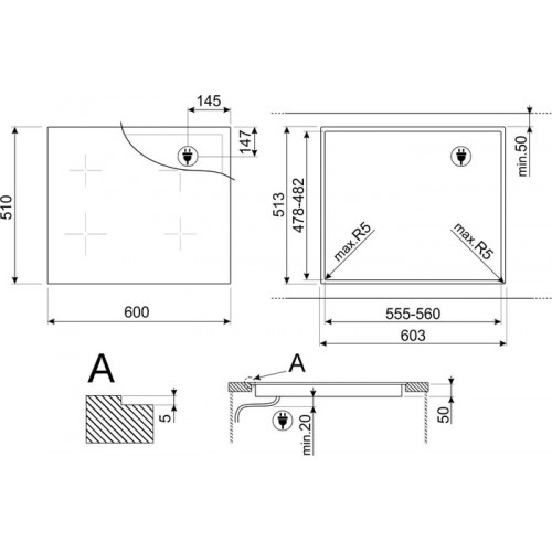 Варочная панель Smeg SIM1643DS