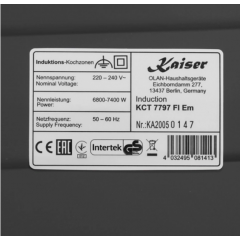 Варочная панель Kaiser KCT 7797 FI Em