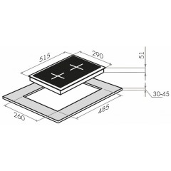 Варочная панель HOMSair HGE323GCWH