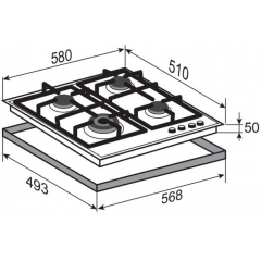 Варочная панель Zigmund & Shtain G 14.6 W