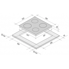 Варочная панель Krona Vento 60 BL