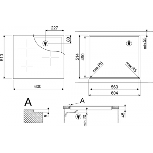 Варочная панель Smeg SI5632D