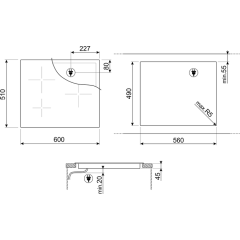 Варочная панель Smeg SI7643B