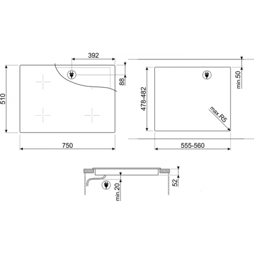Варочная панель Smeg SI2741D