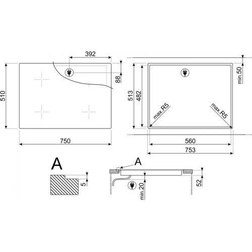 Варочная панель Smeg SI2741D