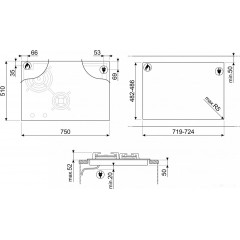 Варочная панель Smeg PM3743D