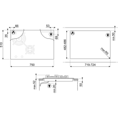 Варочная панель Smeg PM3743D