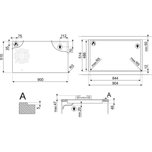 Варочная панель Smeg PM3953D