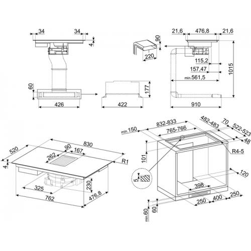 Варочная панель Smeg HOBD682D1