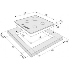 Варочная панель Krona Ortica 60 WH