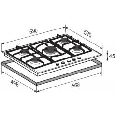 Варочная панель Zigmund & Shtain M 26.7 W