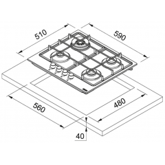 Варочная панель Franke FHSM 604 4G XS C