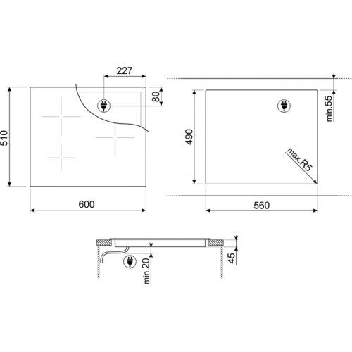 Варочная панель Smeg SEI5632D