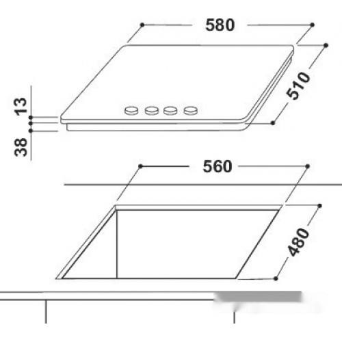 Варочная панель Indesit THP 641 W/IX/I