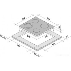Варочная панель Krona ORSA 60 BL/S