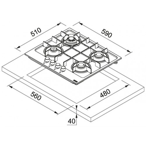 Варочная панель Franke FHSM 604 3G DC XS C