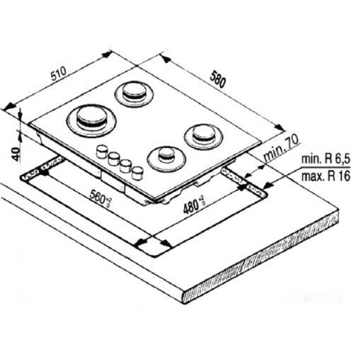 Варочная панель Indesit THP 642 W/IX/I RU