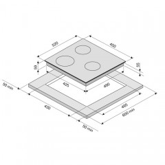 Варочная панель Krona FORTE 45 BL