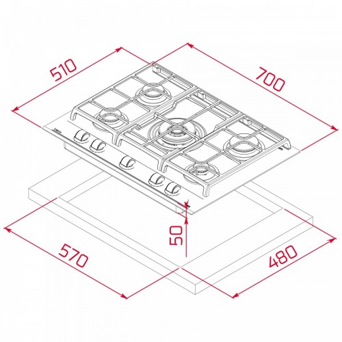 Варочная панель Teka GZC 75330 XBC WH (E4) 112570176