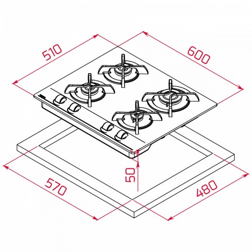 Варочная панель Teka GBC 64000 KBC WH (E4) 112580040