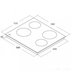 Варочная панель AKPO PKA 60 9014 BL
