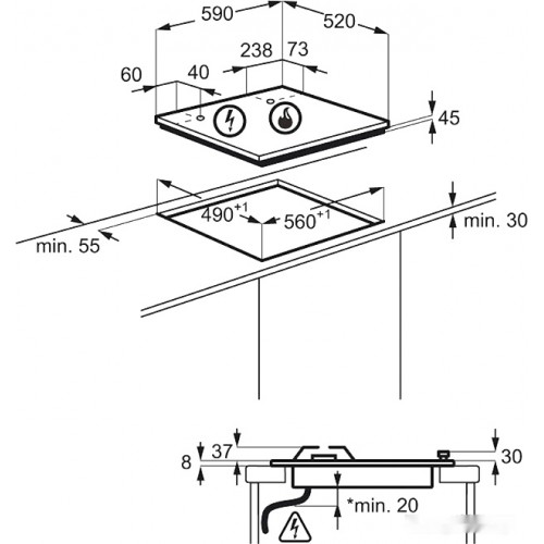 Варочная панель Electrolux EGH6343ROR