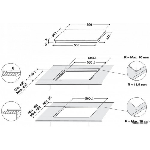 Варочная панель Whirlpool WS Q2160 NE