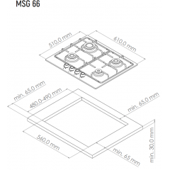 Варочная панель Monsher MSG 66 Beige