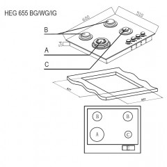 Варочная панель Evelux HEG 655 BG