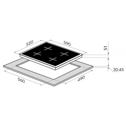 Варочная панель Maunfeld EEHE.642VC.3CB/KG