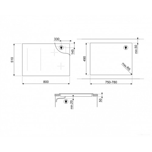 Варочная панель Smeg SIM6864R