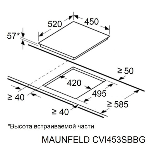 Варочная панель Maunfeld CVI453SBBG